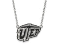 LogoArt Sterling Silver The University Of Texas At El Paso Large Enamel Pendant Necklace