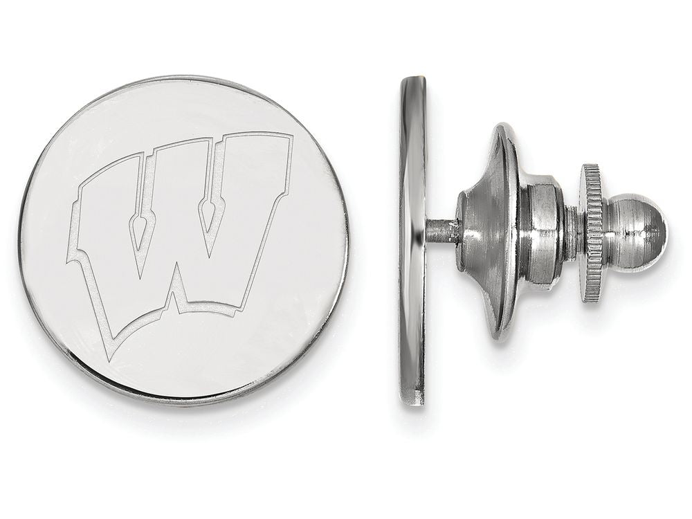 LogoArt Sterling Silver University Of Wisconsin Lapel Pin
