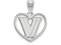 LogoArt Sterling Silver Villanova University Pendant Necklace In Heart