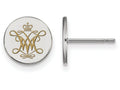LogoArt Sterling Silver William And Mary Small Enamel Disc Earrings