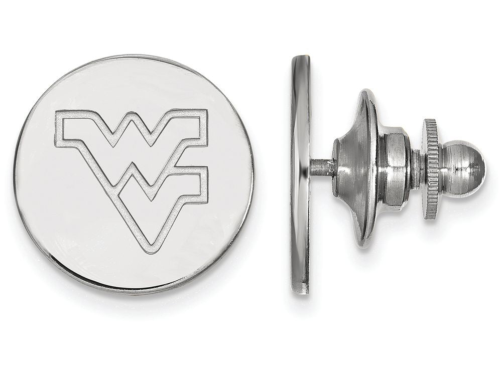 LogoArt Sterling Silver West Virginia University Lapel Pin