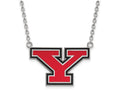LogoArt Sterling Silver Youngstown State University Large Enamel Pendant Necklace