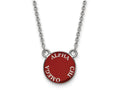 LogoArt Sterling Silver Alpha Chi Omega Extra Small Enameled Pendant Necklace With 18 Inch