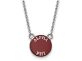 LogoArt Sterling Silver Alpha Phi Extra Small Enameled Pendant Necklace With 18 Inch