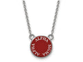 LogoArt Sterling Silver Alpha Sigma Alpha Extra Small Enameled Pendant Necklace With 18 Inch