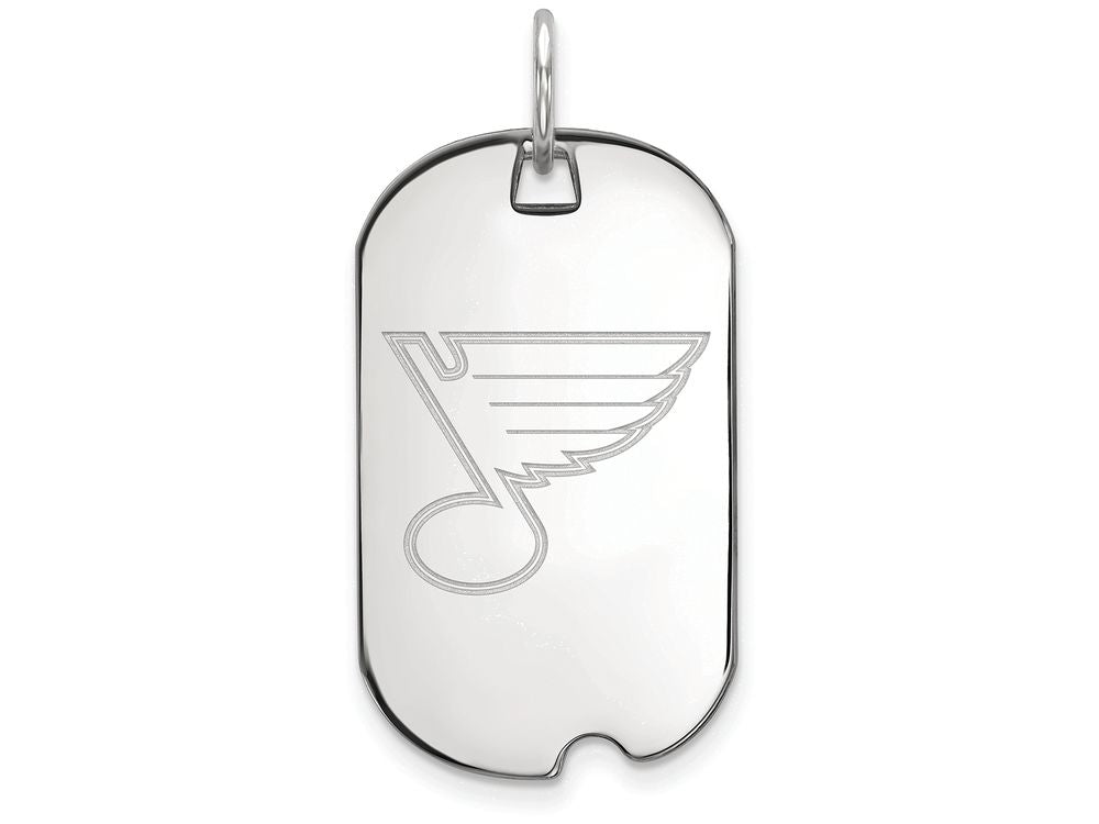 Logoart 925 Sterling Silver St. Louis Blues Small Dog Tag Pendant Necklace