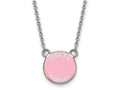 LogoArt Sterling Silver Delta Gamma Extra Small Enameled Pendant Necklace With 18 Inch