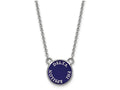LogoArt Sterling Silver Delta Phi Epsilon Extra Small Enameled Pendant Necklace With 18 Inch