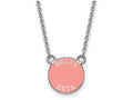 LogoArt Sterling Silver Delta Zeta Extra Small Enameled Pendant Necklace With 18 Inch