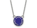 LogoArt Sterling Silver Kappa Kappa Gamma Extra Small Enameled Pendant Necklace With 18 Inch