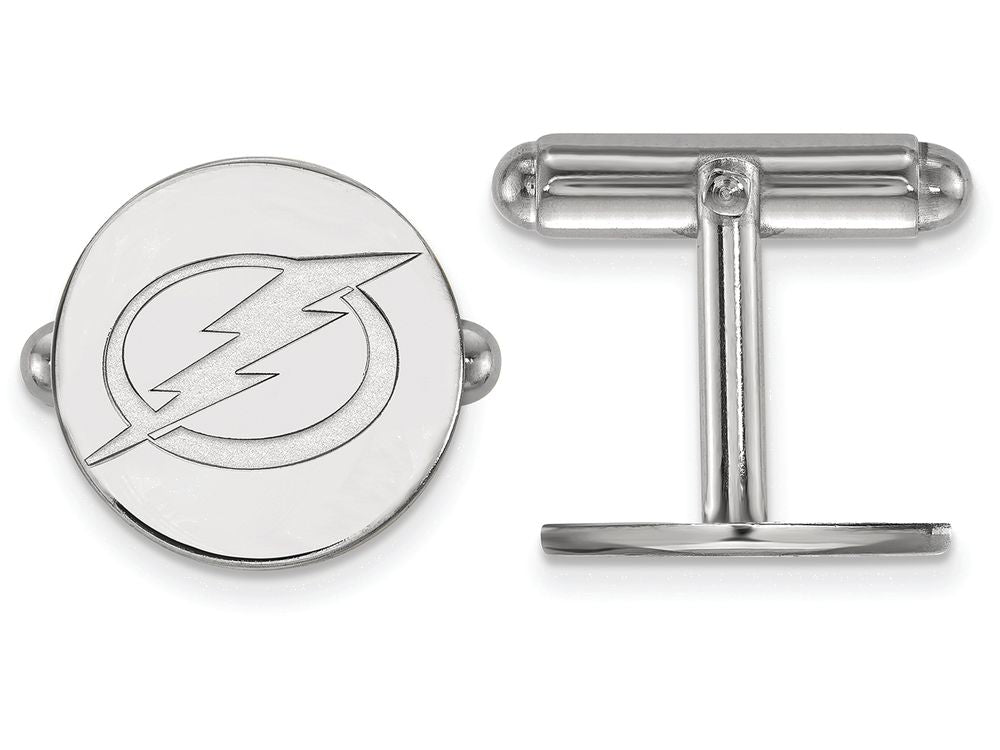 LogoArt Sterling Silver Tampa Bay Lightning Cuff Links