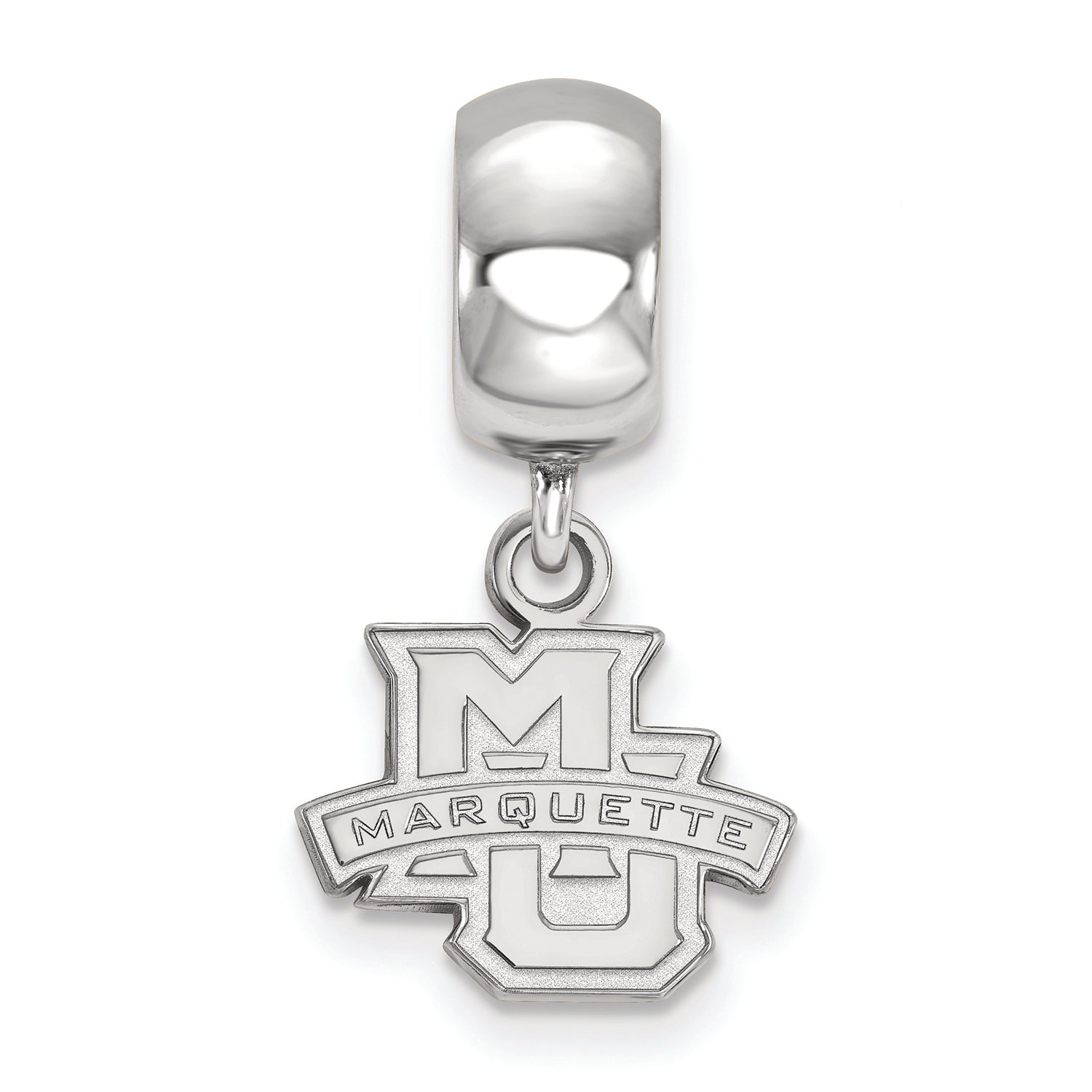 LogoArt Sterling Silver Marquette University Bead Charm Charm Xs Dangle Bead Charm
