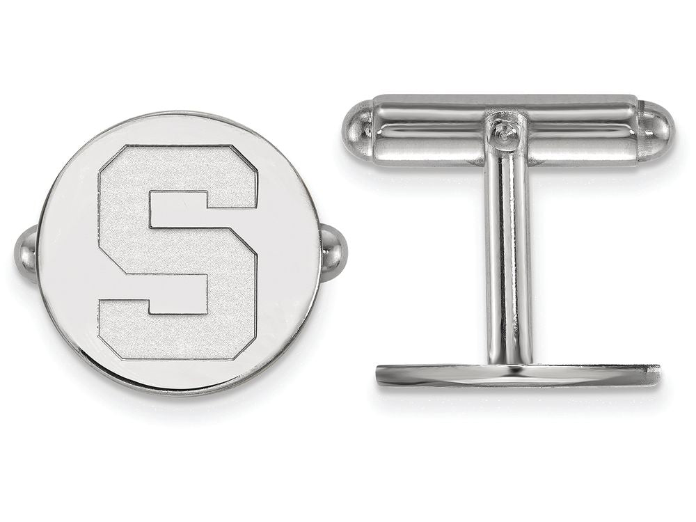 LogoArt Sterling Silver Michigan State University Cuff Link