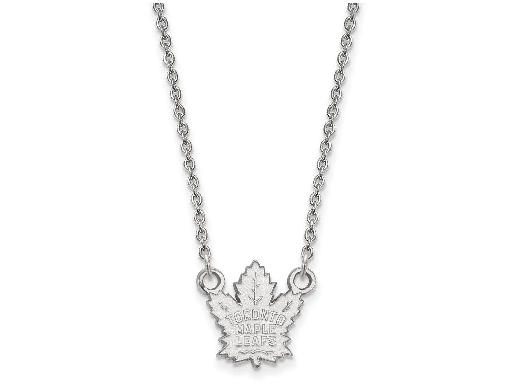LogoArt Sterling Silver Toronto Maple Leafs Small Pendant Necklace
