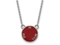 LogoArt Sterling Silver Pi Beta Phi Extra Small Enameled Pendant Necklace With 18 Inch