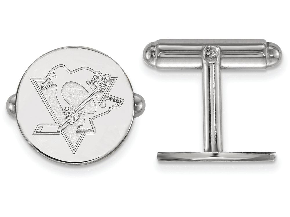 LogoArt Sterling Silver Pittsburgh Penguins Cuff Links