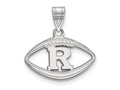 LogoArt Sterling Silver Rutgers Pendant Necklace In Football