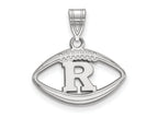 LogoArt Sterling Silver Rutgers Pendant Necklace In Football