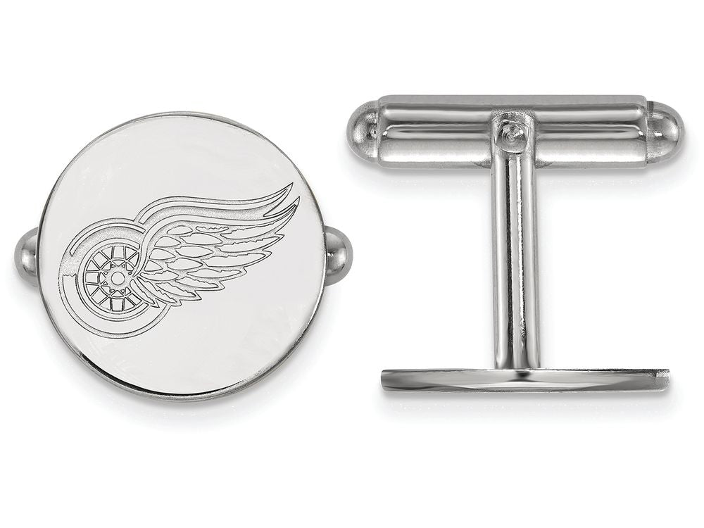 LogoArt Sterling Silver Detroit Red Wings Cuff Links