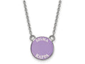 LogoArt Sterling Silver Sigma Kappa Extra Small Enameled Pendant Necklace With 18 Inch