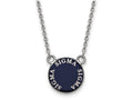 LogoArt Sterling Silver Sigma Sigma Sigma Extra Small Enameled Pendant Necklace With 18 Inch