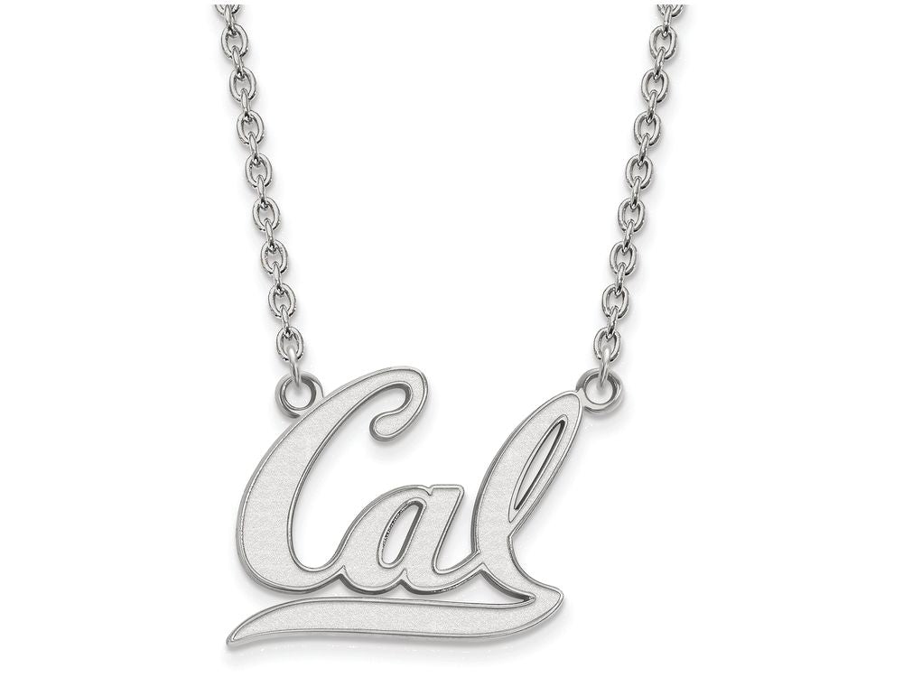 LogoArt Sterling Silver University Of California Berkeley Large Pendant Necklace