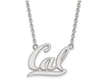 LogoArt Sterling Silver University Of California Berkeley Large Pendant Necklace