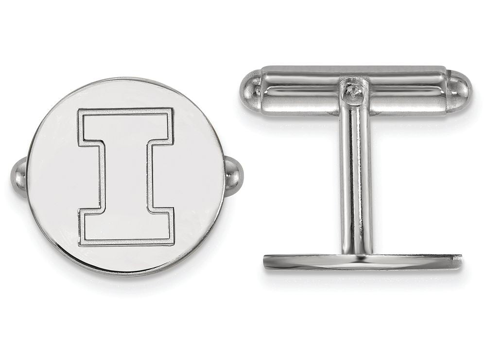 LogoArt Sterling Silver University Of Illinois Cuff Link