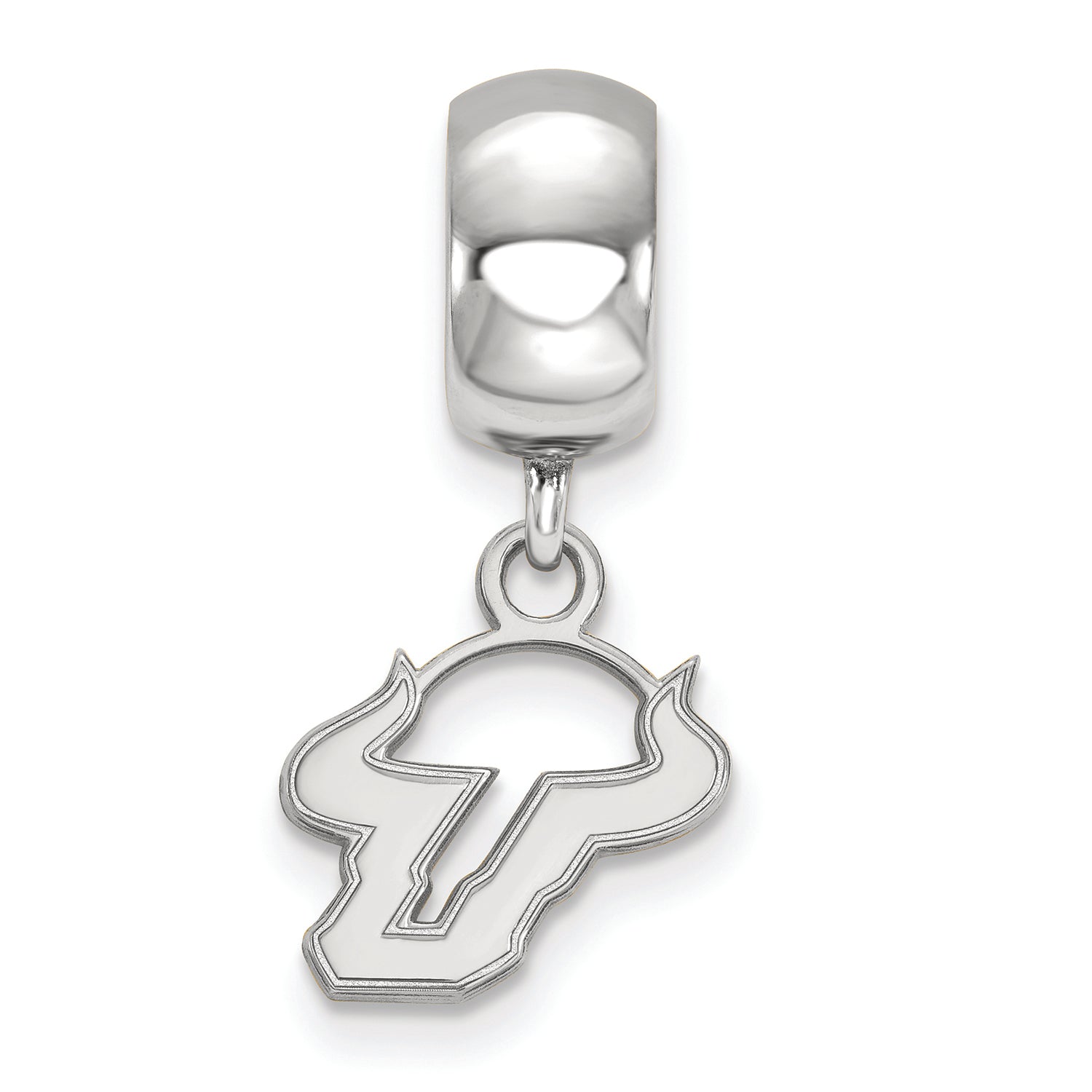 LogoArt Sterling Silver University Of South Florida Bead Charm Charm Xs Dangle Bead Charm