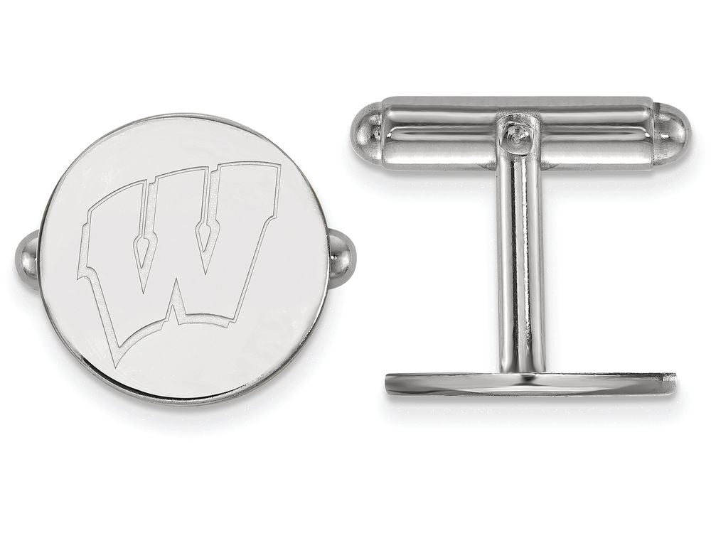 LogoArt Sterling Silver University Of Wisconsin Cuff Link