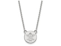 LogoArt Sterling Silver William And Mary Small Disc Pendant Necklace