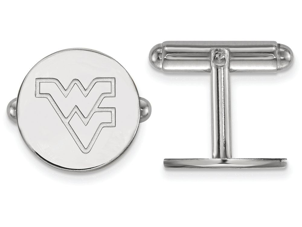 LogoArt Sterling Silver West Virginia University Cuff Link