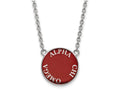 LogoArt Sterling Silver Alpha Chi Omega Small Enameled Pendant Necklace With 18 Inch