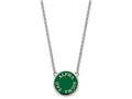 LogoArt Sterling Silver Alpha Sigma Tau Small Enameled Pendant Necklace With 18 Inch