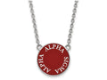 LogoArt Sterling Silver Alpha Sigma Alpha Small Enameled Pendant Necklace With 18 Inch