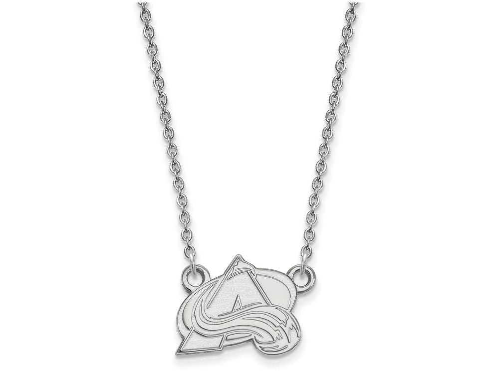 LogoArt Sterling Silver Colorado Avalanche Small Pendant Necklace
