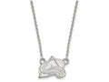 LogoArt Sterling Silver Colorado Avalanche Small Pendant Necklace