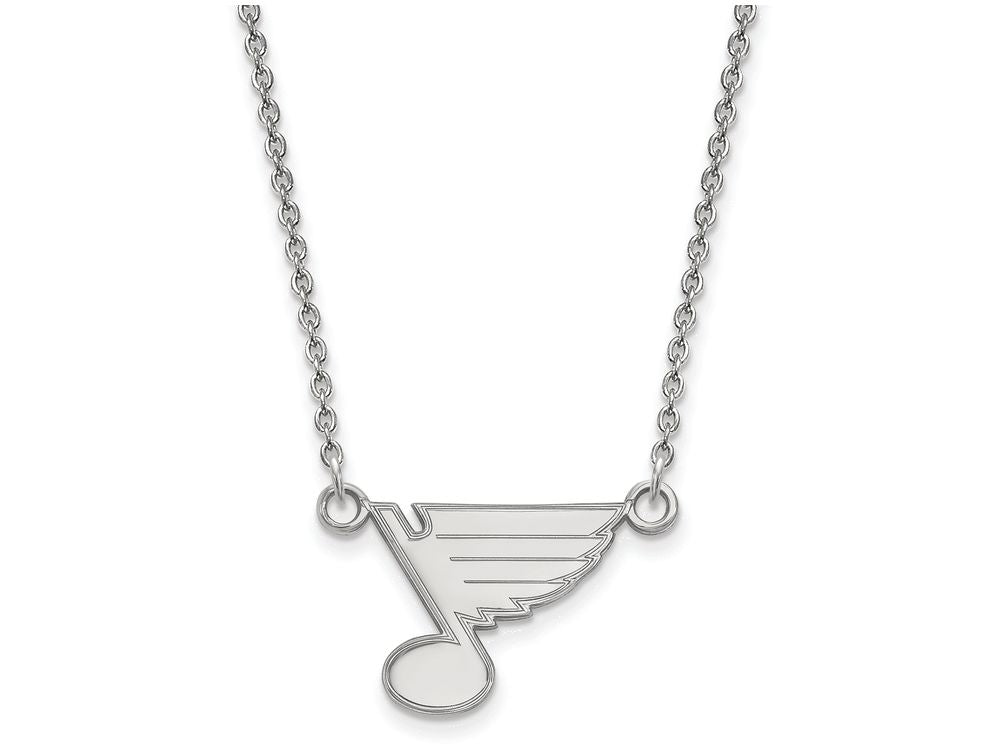 LogoArt Sterling Silver St. Louis Blues Small Pendant Necklace