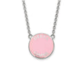 LogoArt Sterling Silver Delta Gamma Small Enameled Pendant Necklace With 18 Inch