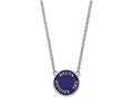 LogoArt Sterling Silver Delta Phi Epsilon Small Enameled Pendant Necklace With 18 Inch