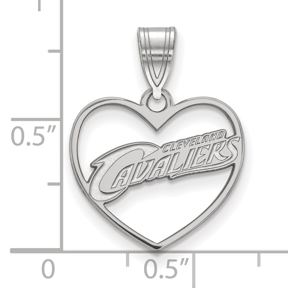 LogoArt Sterling Silver New Jersey Devils Small Pendant Necklace