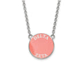 LogoArt Sterling Silver Delta Zeta Small Enameled Pendant Necklace With 18 Inch