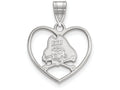 LogoArt Sterling Silver East Carolina University Pendant Necklace In Heart