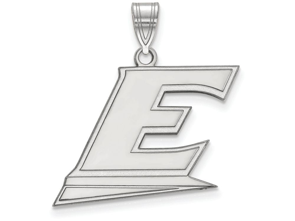 LogoArt Sterling Silver Eastern Kentucky University Large Pendant Necklace