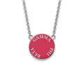 LogoArt Sterling Silver Gamma Phi Beta Small Enameled Pendant Necklace With 18 Inch