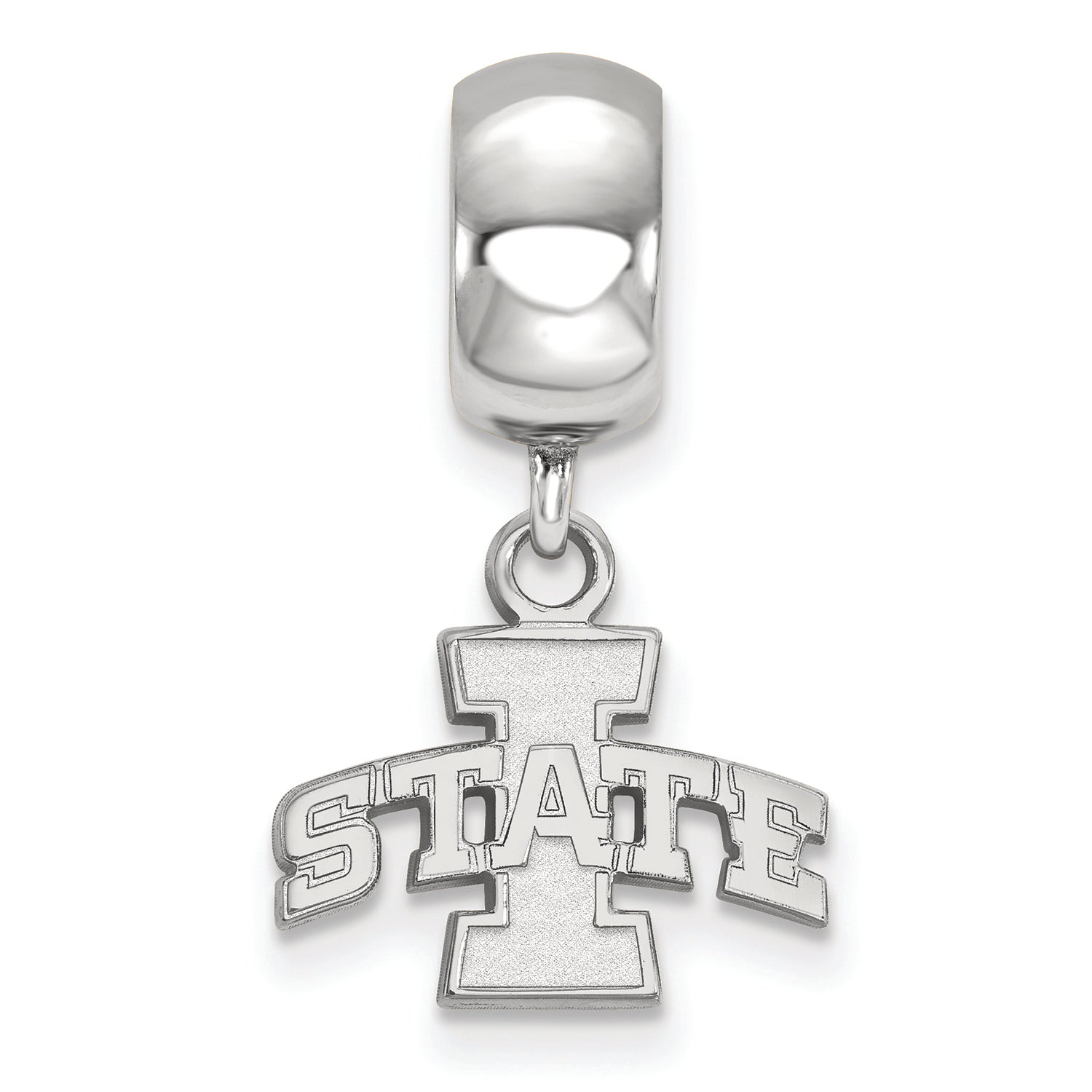 LogoArt Sterling Silver Iowa State University Bead Charm Charm Xs Dangle Bead Charm
