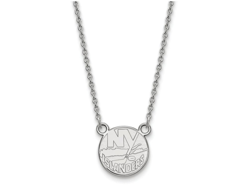 LogoArt Sterling Silver New York Islanders Small Pendant Necklace