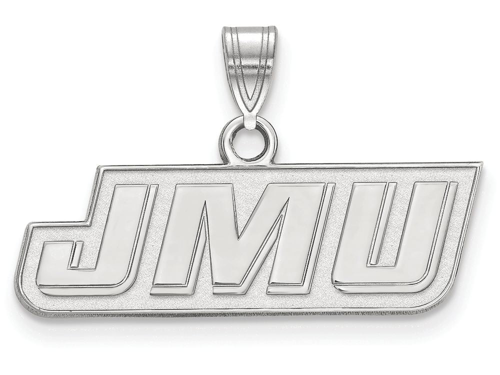 LogoArt Sterling Silver James Madison University Small Pendant Necklace