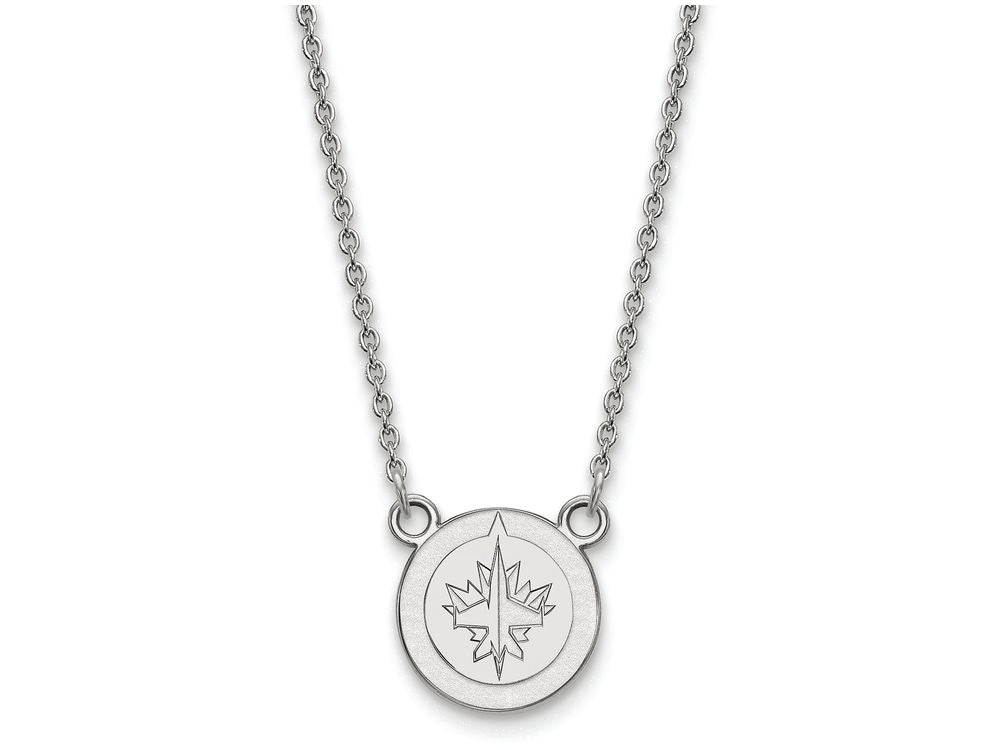 LogoArt Sterling Silver Winnipeg Jets Small Pendant Necklace