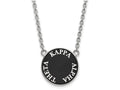 LogoArt Sterling Silver Kappa Alpha Theta Small Enameled Pendant Necklace With 18 Inch
